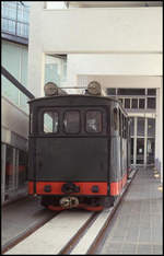 Landesmuseum Technik in Mannheim am 25.6.1993:  OEG Trambahn Lok 102