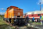 EGB 345 413 während Führerstandsmitfahrten am 11.10.2020 beim Eisenbahnfest zum Zwiebelmarkt beim TEV Weimar.