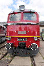 EBS V200 507 (92 80 5220 507-9 D-EBS) am 28.05.2022 beim Eisenbahnfest des Th�ringer Eisenbahnvereins im ehem.