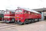DB Museum 120 198-7 und EBS V200 507 am 28.05.2022 beim Eisenbahnfest des Th�ringer Eisenbahnvereins im ehem.