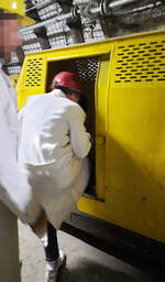 Trainingsbergwerk Recklinghausen e.V., Einstieg in die Stollenbahn: Bei einer Aktivführung durch dieses Trainingsbergwerk kann man zusätzlich eine Fahrt mit dem Personenzug buchen, der die