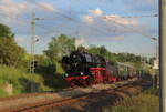 Leerreisezug mit Dampflok am Pfingstmontag den 21.05.2024 in Liebau/Pöhl mit der 50 3616.