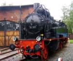 Museumslok 75 501 ist anllich der Schwarzenberger Eisenbahntage vom 21.bis 24.05.2009 auf dem Freigelnde des Eisenbahnmuseums ausgestellt.