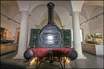 Die eisenbahnhistorisch sehr wertvolle Dampflok  Muldenthal  am 09.08.2016 im Verkehrsmuseum Dresden.