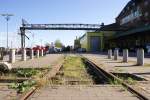 Die Gleisanlagen der ehmaligen Schleswiger Kreisbahn und heutigen Angelner Museumseisenbahn am 29.04.2007 in Kappeln