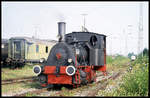Am 2.8.2002 rangierte die kleine Dampflok Füssen im Museum Nördlingen.