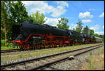 Die erst kürzlich beim Eisenbahnfest im Bayerischen Eisenbahnmuseum Nördlingen (BEM) präsentierte Dampflok 50 4073 ist wieder im Meininger Dampflokwerk.