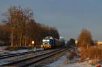 Sonderzug  2. Nikolaus-Express - Leipzig-Plagwitz nach Zeitz und zurck  mit Zug Lok 364 001-6 der Press und 52 8154-8 in Grodalzig 08.12.2012