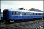 Am 7.9.1991 standen die Fahrzeuge der Dampf Eisenbahn Weserbergland noch alle in Rinteln. Unter den im Freien stehenden Fahrzeugen befand sich auch dieser Salon 4ük(e), 52 to.