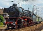   Dampfspektakel 2014 - Die schnelle Güterzug-Einheitsdampflokomotivene 41 018 der Dampflok-Gesellschaft München e.V., ex DB 042 018-2, ex DB 41 018, ex DR 41 018, fährt am 31.05.2014