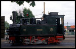 Hohenzollern Lok  Hermann  am 25.6.1996 vor dem Schuppen in Bruchhausen Vilsen.