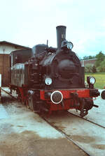 1983: Dampfzugfahrt mit Lok 11 (MF Esslingen 1911) auf der Tälesbahn (WEG) durchgeführt von der Gesellschaft zur Erhaltung von Schienenfahrzeugen (GES)