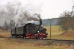 Württemb. T3 Nr.930 (GES) Gomadingen 04.01.2014.
Fahrt von Münsingen nach Kleinengstingen.