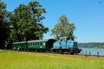 Hespertalbahn V1 am Baldeneysee in Essen Kupferdreh, Mai 2026.