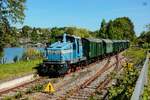Hespertalbahn V1 am Baldeneysee in Essen Kupferdreh, Mai 2026.