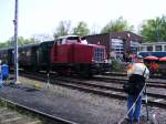 Die Henschel-Diesellok V9 der Hespertalbahn im Eisenbahnmuseum Bochum-Dalhausen am 19.