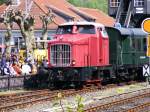 Die Henschel-Diesellok V9 der Hespertalbahn im Eisenbahnmuseum Bochum-Dalhausen am 19. April 2009.