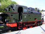 Eine Krupp-Dampflok der Hespertalbahn im Eisenbahnmuseum Bochum-Dalhausen am 19. April 2009.