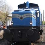 Die Henschel V7 der Hespertalbahn am 17.4.2011 im Eisenbahnmuseum Bochum-Dahlhausen.