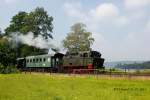Hespertalbahn D8 VIII Typ Knapsack auf der Hespertalbahn am Baldeneysee in Essen Kupferdreh, Juli 2014.