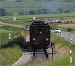 Das Kanderli fährt wieder, jeden Sonntag. Wollbach, Juni 2021.