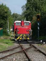 Lok  Stadt Krefeld DVI  des Schluffs, eine Jung von 1964, in St. Tnis (5.9.2010)