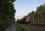 V 200 033 der Museumseisenbahn Hamm zieht am frühen Morgen des 18.