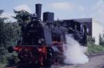 896237 der Museumsbahn Minden am 4.7.1987 unter Dampf in Minden Oberstadt.