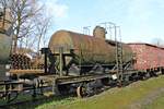 Blick auf unbekannten Kesselwagen der MBB, als dieser am Nachmittag des 23.03.2019 im Museumsbahnhof von Bad Bederkesa abgestellt stand.