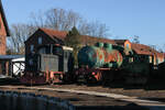 VL 6 (Gmeinder 2715/1939) und eine Dampfspeicherlok am 02.03.2025 im Bw Hanau