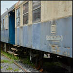 Der Wohnschlafwagen 60 80 99 28 540-0 am 18.05.2025 beim Lokschuppenfest der Museumseisenbahn Hanau im historischen BW.