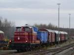 Der historische Zug der Museumseisenbahn Kstenbahn Ostfriesland im Bahnhof Norden, 1.1.2013