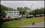 V 65001 der Osnabrücker Dampflok Freunde brachte am 30.08.2021 einen Personenwagen 3 yg vom Piesberg zum Bocketal.