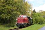 Am 26.04.2024 kam die historische V 65001 der Osnabrücker Dampflok Freunde mit einem kurzen Sonderzug zur Firma Schoeller in Lüstringen.