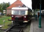 Das Schweineschnutzchen kurz nach der Ankunft im Bahnhof Schnberger Strand, aufgenommen am 02.09.2007.