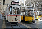 Triebwagen  SSF 15 , Baujahr 1926 und links im Bild, der ehemaligen Städtischen Straßenbahn Feuerbach (SSF), und Beiwagen SSB 1511 (Bo), Baujahr 1954, der Stuttgarter Straßenbahnen AG (SSB) sind im Straßenbahnmuseum Stuttgart ausgestellt.

 Eigentlich ist dies der Wagen 259 der SSB. Durch den Verkauf nach Reutlingen und einen Umbau dort ähnelt er aber sehr stark den Wagen der Städt. Straßenbahn Feuerbach (SSF). Da von der SSF kein Wagen übrigblieb, entschied sich der Verein SHB diesem Wagen Farbkleid und äußere Erscheinung eines 'Feuerbächers' zu geben. Auffällig: 1926 hatten die Wagen noch keine Richtungsanzeiger (heute 'Blinker'). Mit ihren Lyra-Stromabnehmern konnten die Wagen nicht ins Stuttgarter Netz hineinfahren. 

 Die wegen ihres Aussehens und Fahrverhaltens häufig 'Schiffle' genannten Beiwagen wurden zeitgleich mit den T2-Triebwagen beschafft. Auch sie entsprachen konzeptionell nicht mehr dem Stand der Technik. Da sie schon bei der Lieferung Türen mit Druckluftantrieb besaßen, konnten diese Beiwagen nach einem Umbau immerhin schaffnerlos betrieben werden. Diese Rationalisierung war weniger dem Kostendruck als vielmehr dem Personalmangel der 1960er-Jahre geschuldet. 

[29.7.2020 | 14:21 Uhr]

Textquelle: Informationstafel vor Ort