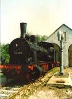 BR 55 vor dem Lokschuppen in Erfurt-West, ca.