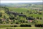 . ber den Epfenhofener Viadukt - Dampfzug auf der Sauschwnzlesbahn auf Talfahrt. 16.06.2013 (Matthias)
