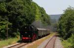 FKE 262 mit dem Personenzug nach Weizen bei Grimmelshofen 5.7.15.