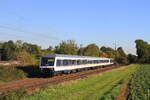 Deutschland
Lok 145 040 von TRI schiebt der RB37 Neuss- Krefeld mit 1 Bnrbdzf und 2 BDm, in Kaarst Broicherseite
6/10/2026