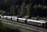 Am 06.09.2026 steht diese Wagengruppe fr�hmorgens im Museumsbahnhof Seebrugg.