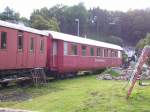 Dieser schne Liegewagen gehrt zum Bestand des Zughotel Wolkenstein am Bahnhoh Wolkenstein. Nur leider ist der nicht mehr in der Originalen Lackierung.(20.07.08)