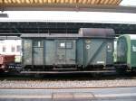 Dieser 2 achser Packwagen diente am 29.5.2010 als Fahrradtransportwagen des Dampfsonderzuges der Regenbogentour von Erfurt Hbf nach Bad Langensalza und zurck.