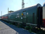 Ein Postwagen im August 2018 im Eisenbahnmuseum Koblenz.