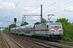 21. Mai 2019, Hp Dresden-Strehlen,  Lok 146 577 fährt mit der Wagengarnitur 2858 des IC 2443 von Köln Hbf in die Bereitstellungsanlage Reick.