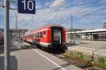 Am 10.10.14 stand auf Gleis 10 eine N-Wagen garnitur aus Mühldorf, die jetzt in die Abstellung geht!(München,10.10.14)