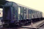Behelfspackwagen MDyg 986 in Bayreuth, Juli 1988 (wirkte auf mich immer fremdartig)
