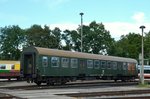 Halberstädter Mitteleinstiegswagen D-PRESS 55 80 31-45 001-5 AByu der Eisenbahn-Bau- und Betriebsgesellschaft Pressnitztalbahn mbH im BW Glauchau 30.07.2016