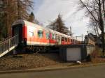 Der D-DB 50 80 84-33 137-2 Bydz als  Bistropa  am 16.03.2015 in Lichtenhain.