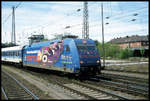101066 Makrolon fährt am 13.5.2001 um 12.45 Uhr mit dem IR 2553 aus Gera in Aachen Hauptbahnhof ein.